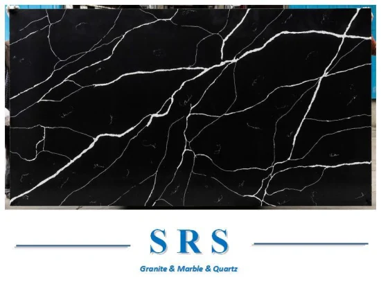 Nero Marquina Artificial Marble for Floor/ Wall Tiles